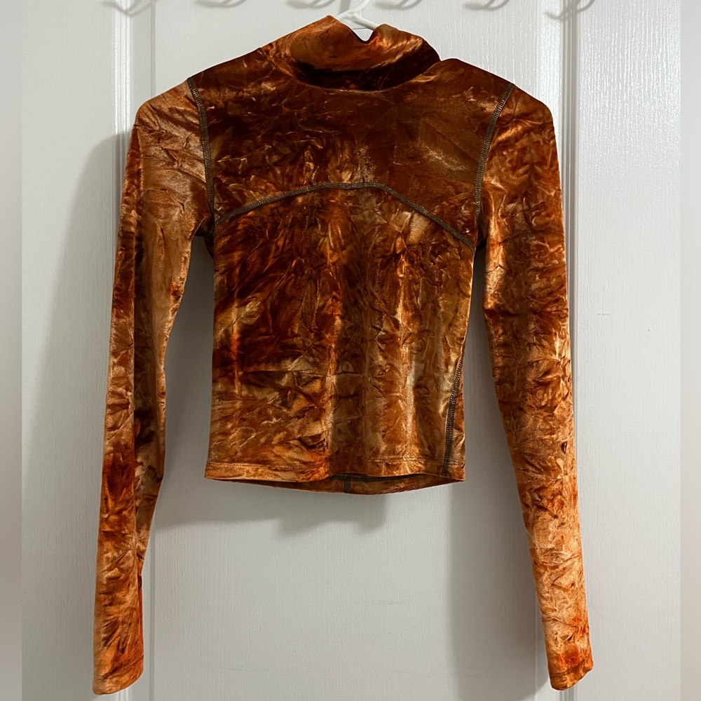 Aritzia Wilfred Free Velvet Mock-neck Longsleeve